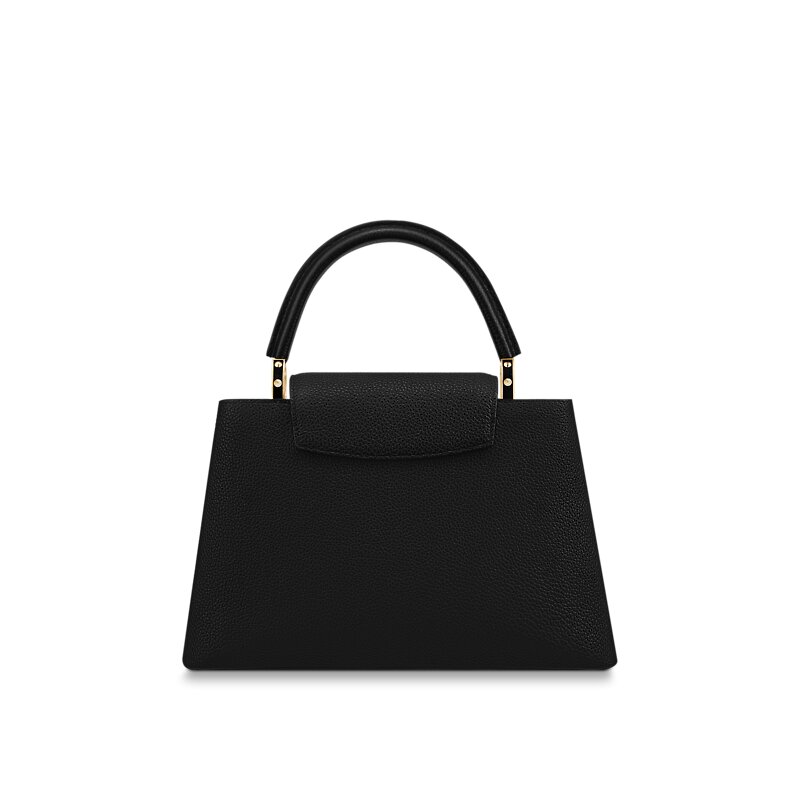 Louis Vuitton Capucines MM Taurillon Black Top Handle Bag