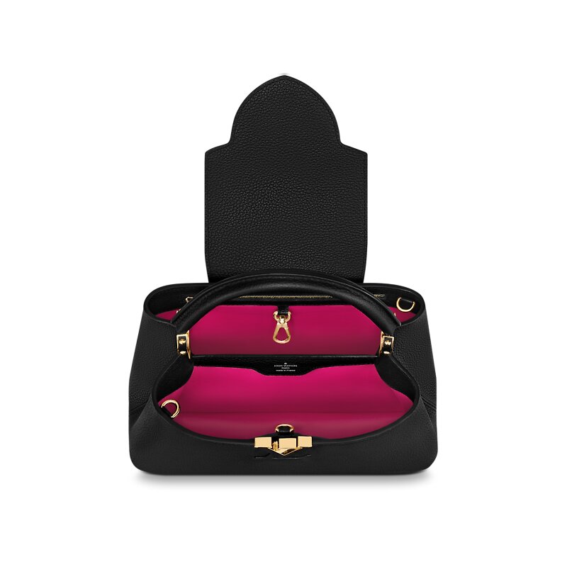 Louis Vuitton, Bags, Louis Vuitton Capucines Black Pink