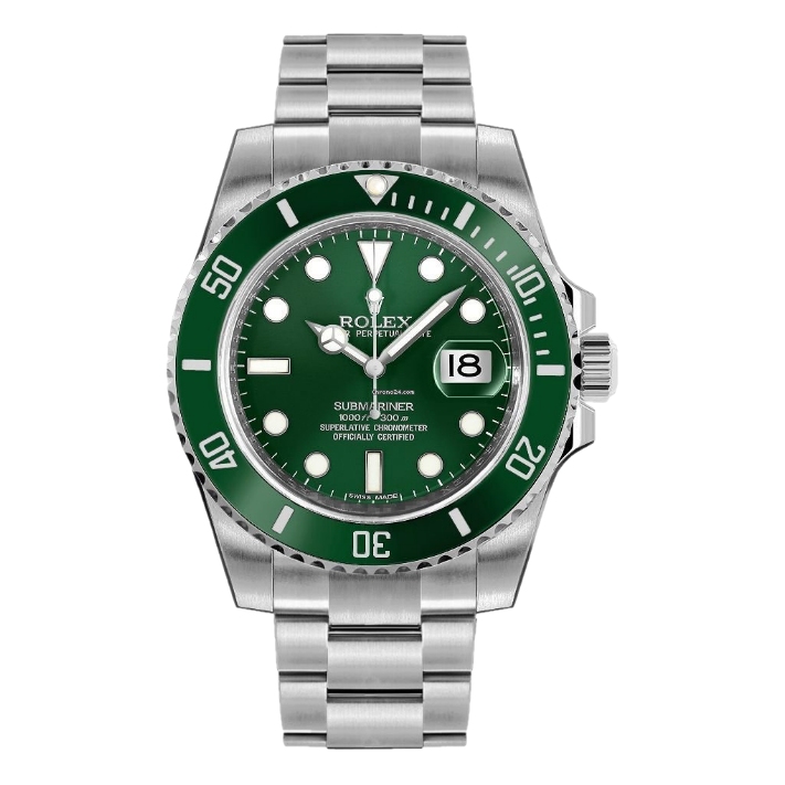 ROLEX Submariner Hulk Green Dial Bezel Steel Watch 116610LV - Saint John's