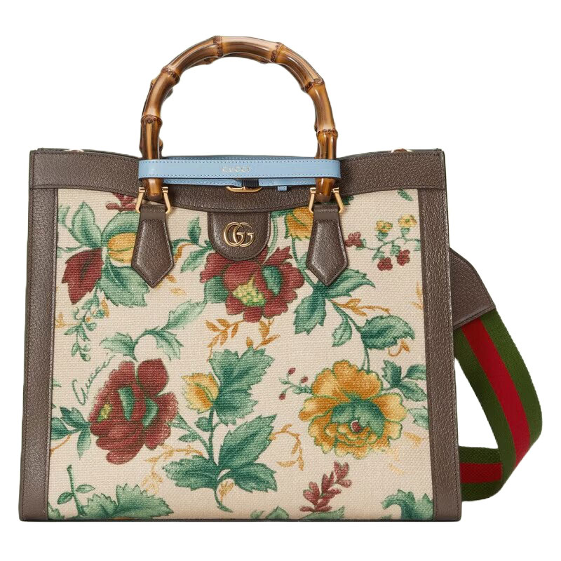 Gucci Brown GG Carnation Print Duffle Bag for Women